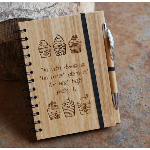 Cuaderno de madera Recetas de cocina para personalizar
