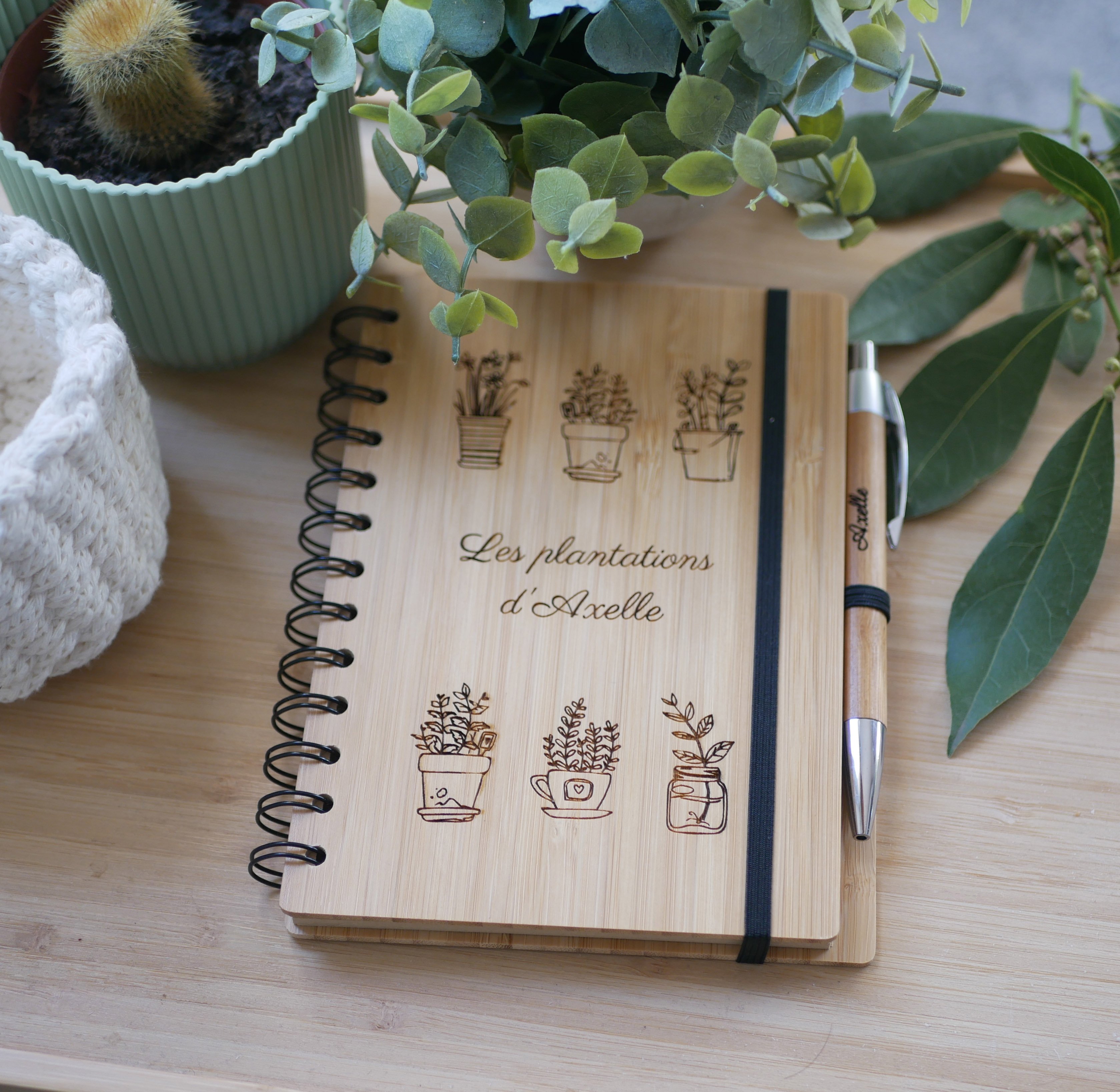 Cuaderno personalizado para plantas y jardiner&iacute;a