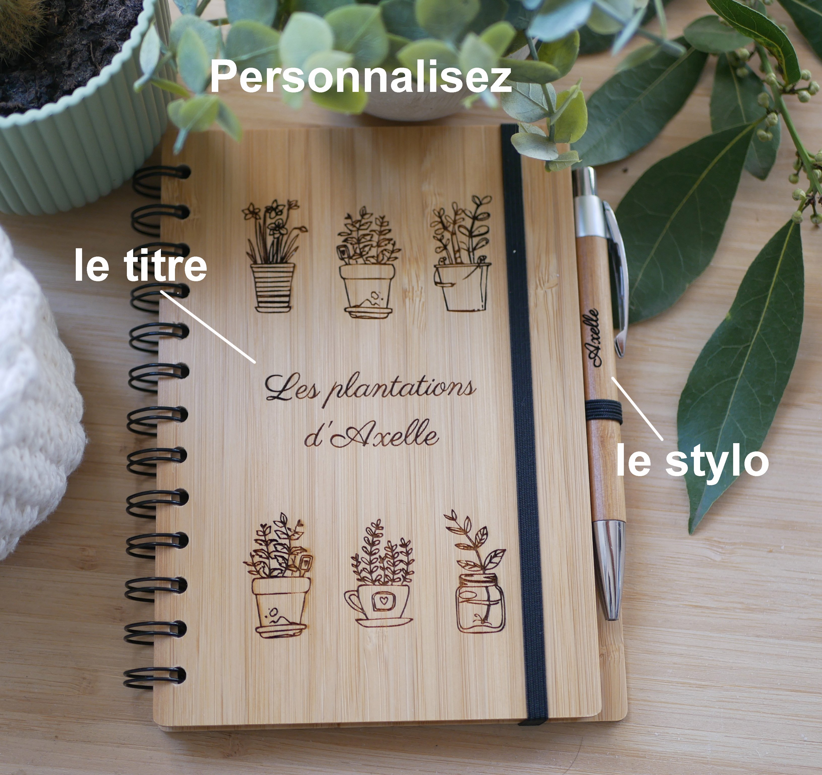 Cuaderno personalizado para plantas y jardiner&iacute;a