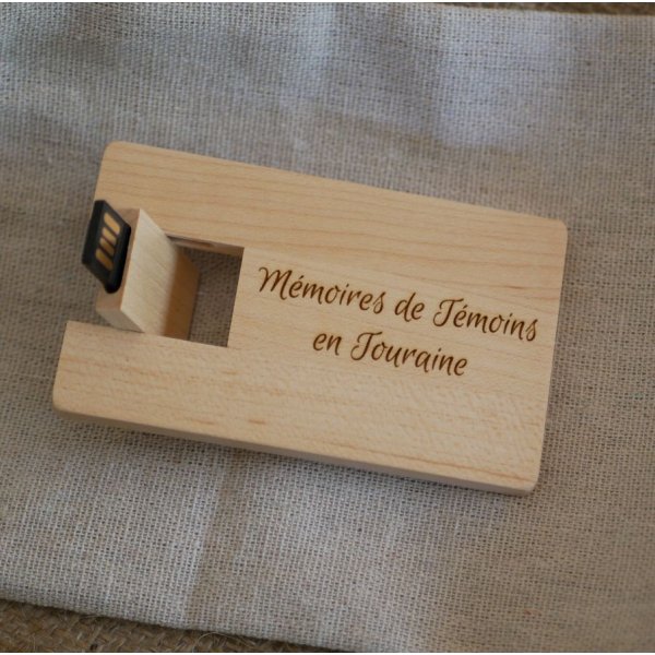 Llave USB grabada tarjeta de madera de arce para personalizar