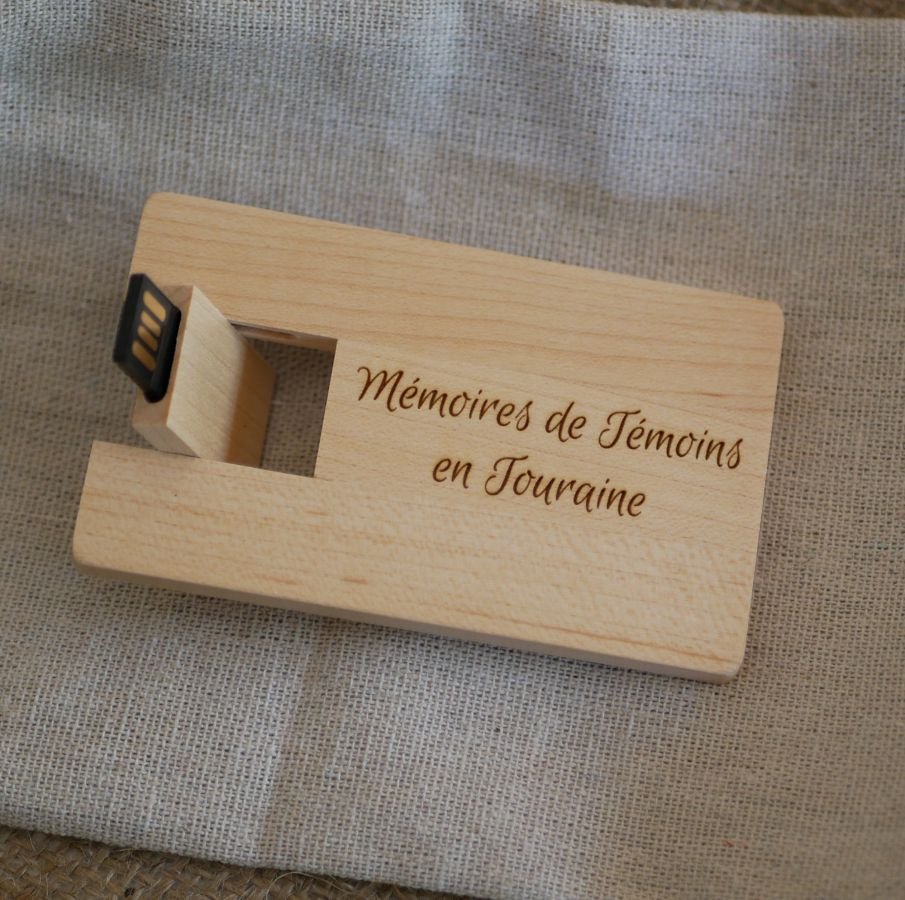 Llave USB grabada tarjeta de madera de arce para personalizar