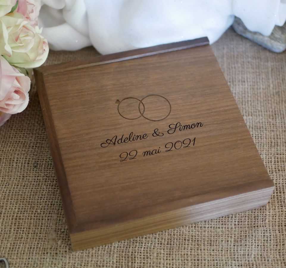 Memoria USB 3.0 de madera de nogal y estuche para fotos, 32 GB, personalizable