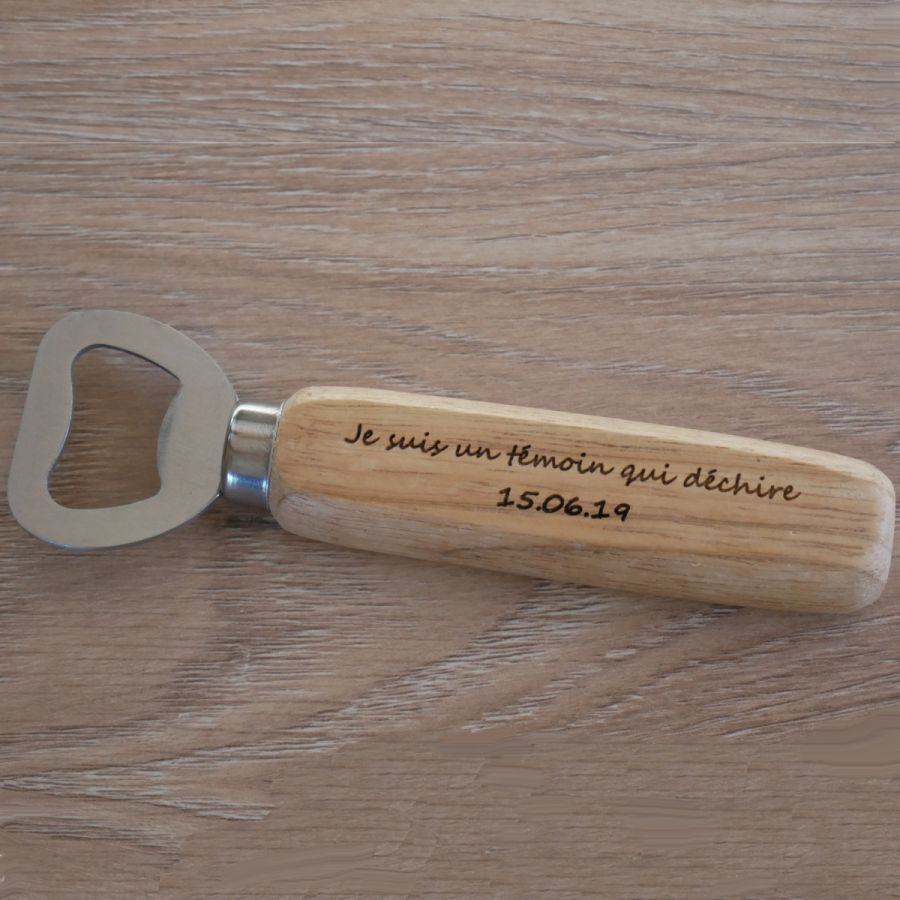 Abrebotellas de madera grabado para personalizar, regalo de boda 