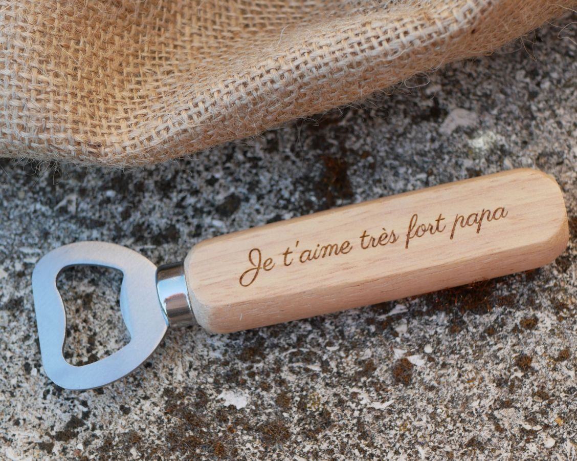 Abrebotellas de madera grabado para personalizar, regalo de boda 