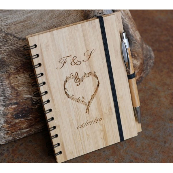 Libro de invitados de madera para boda o ceremonia personalizable