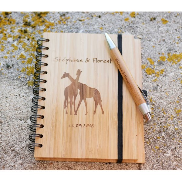 Libro de invitados de madera para boda o ceremonia personalizable