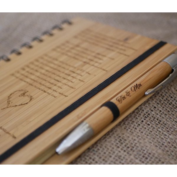 Libro de invitados de madera para boda o ceremonia personalizable