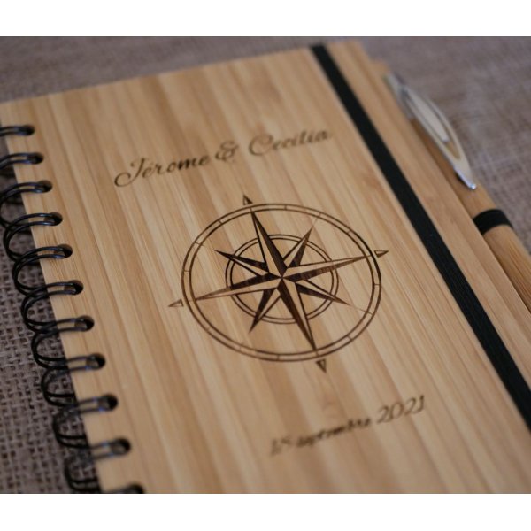 Libro de invitados de madera para boda o ceremonia personalizable