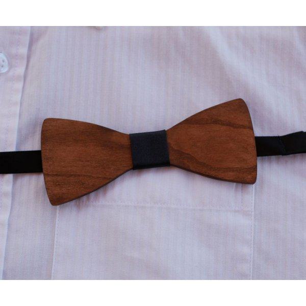 Pajarita de madera de nogal para personalizar fabricada en Francia