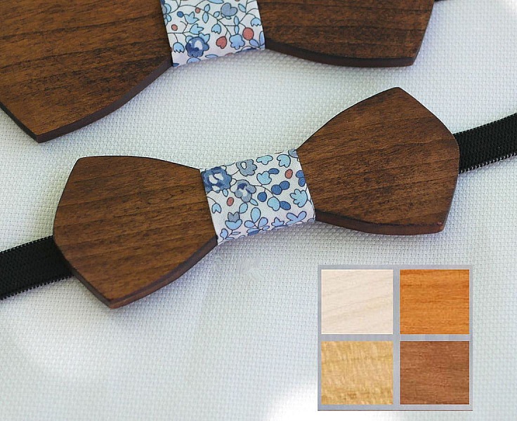 Pajarita de madera para ni&ntilde;os "le rabl&eacute;" personalizable