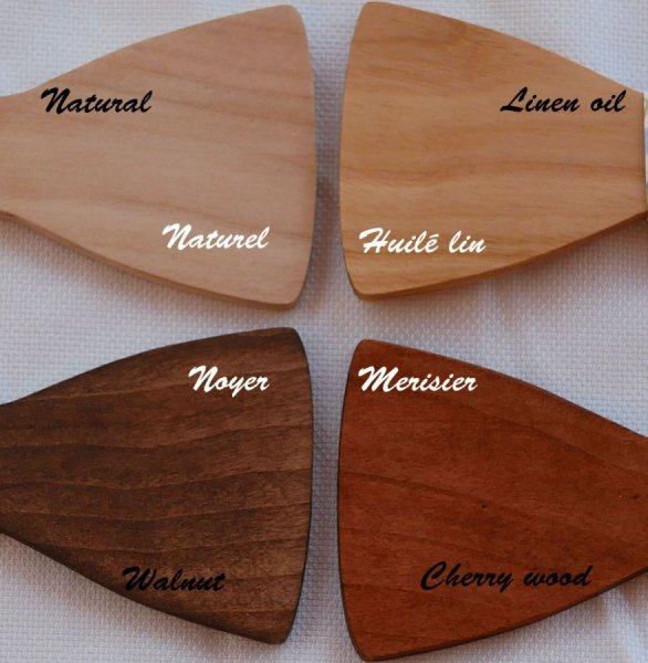 Pajarita de madera Mini Moustaches para personalizar fabricada en Francia