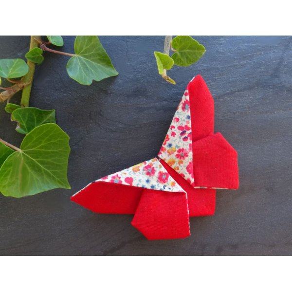 Set de lazo de madera Bolsa Broche mariposa Liberty