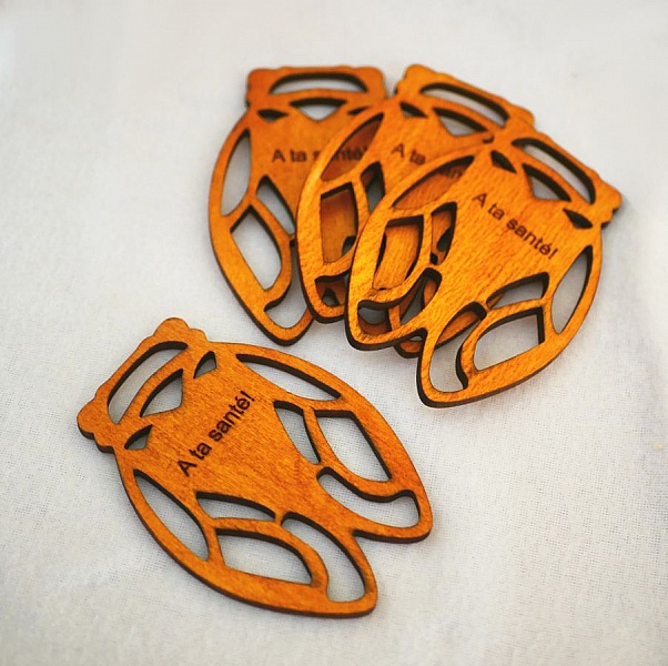 4 posavasos de madera Cigarradas de madera para personalizar