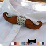 Pajarita de madera para niños Bigotes para personalizar