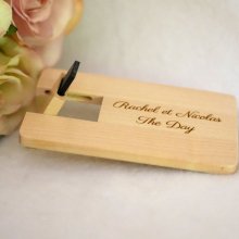Llave USB grabada tarjeta de madera de arce para personalizar